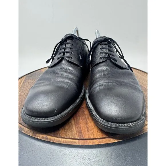 Salvatore Ferragamo Classic Black Leather Lace Up Oxford Shoes Men's Size 11.5