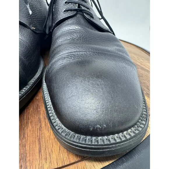 Salvatore Ferragamo Classic Black Leather Lace Up Oxford Shoes Men's Size 11.5