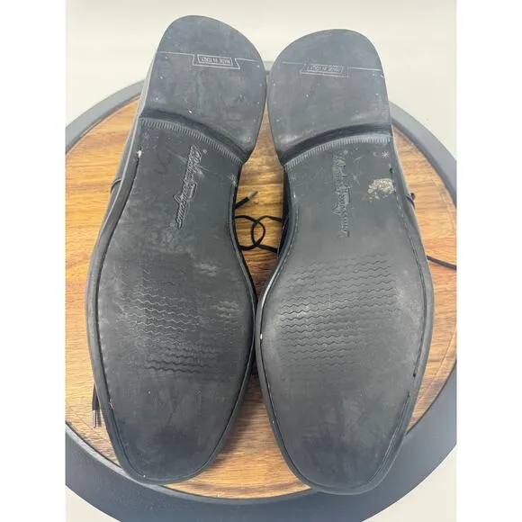 Salvatore Ferragamo Classic Black Leather Lace Up Oxford Shoes Men's Size 11.5