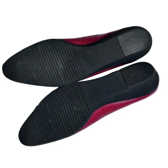 Salvatore Ferragamo Made in Italy Red Pointed Toe Wedge Shoes