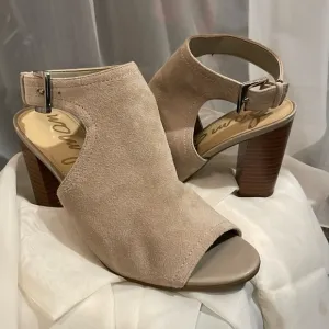 Sam Edelman Ervin Leather Strap Block Heeled Shoes