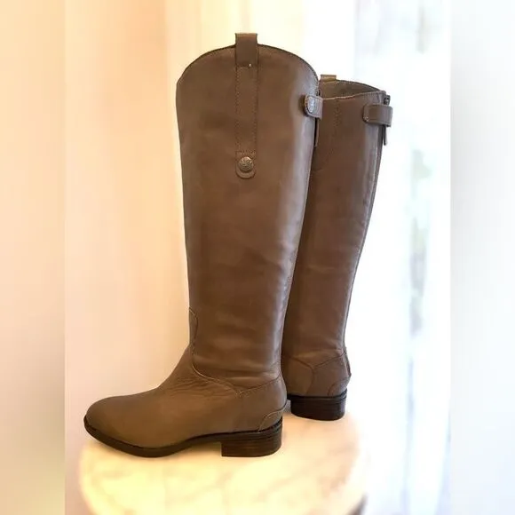 Sam Edelman Grey Penny Riding Boots Size 5.5M