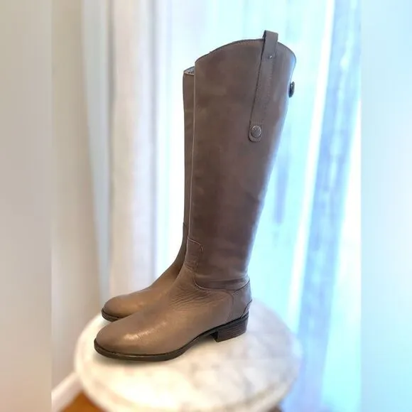 Sam Edelman Grey Penny Riding Boots Size 5.5M