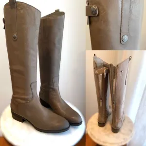 Sam Edelman Grey Penny Riding Boots Size 5.5M
