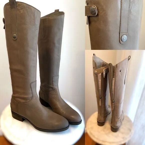 Sam Edelman Grey Penny Riding Boots Size 5.5M