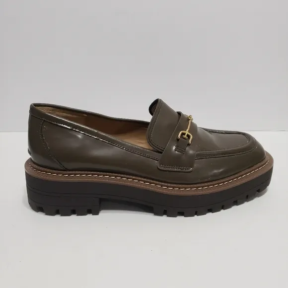 Sam Edelman Laura Lug Sole Leather Loafer Shoes 8