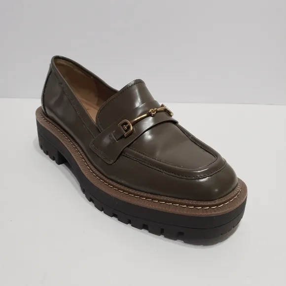 Sam Edelman Laura Lug Sole Leather Loafer Shoes 8