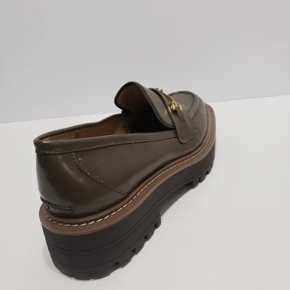 Sam Edelman Laura Lug Sole Leather Loafer Shoes 8