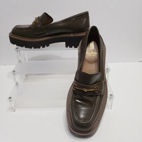 Sam Edelman Laura Lug Sole Leather Loafer Shoes 8