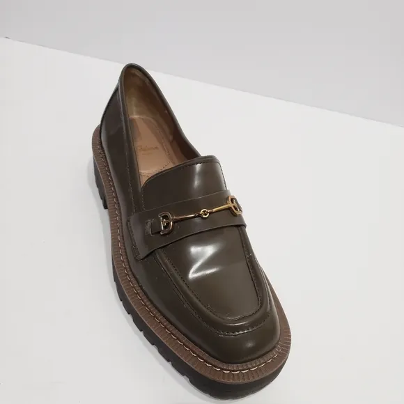Sam Edelman Laura Lug Sole Leather Loafer Shoes 8