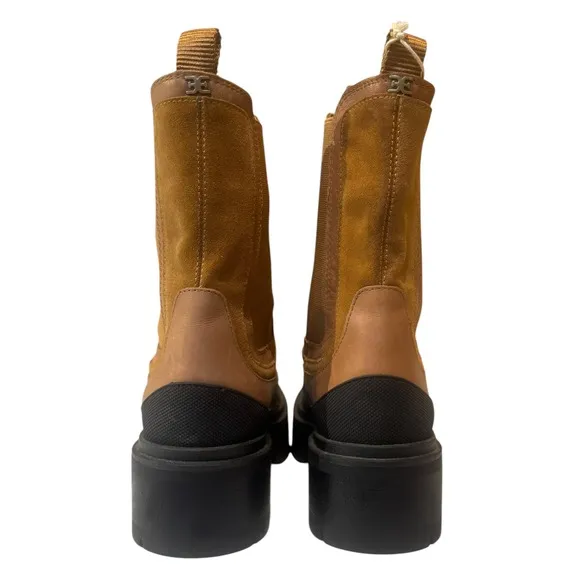 Sam Edelman Women's Lulia Suede Chelsea Boots Ankle Booties Camel SZ 9