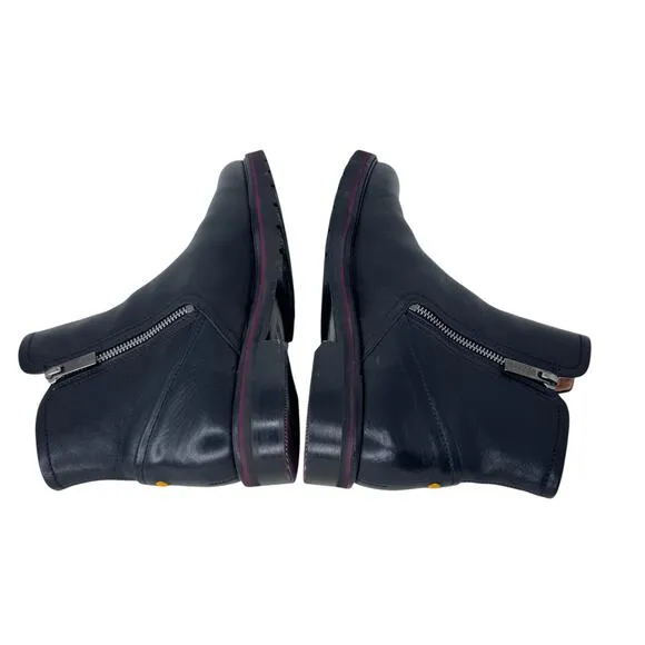 Samuel Hubbard Ankle Zipper Chukka Boots Womens US 9 Black Leather W4120-308