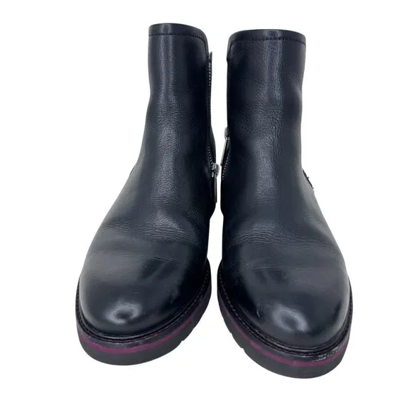 Samuel Hubbard Ankle Zipper Chukka Boots Womens US 9 Black Leather W4120-308
