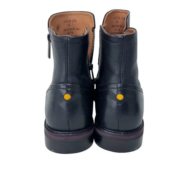 Samuel Hubbard Ankle Zipper Chukka Boots Womens US 9 Black Leather W4120-308