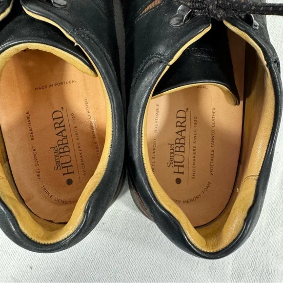 Samuel Hubbard 'Open Road' Black Waxhide Leather Men's Casual Shoes size 11.5