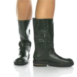 Sarto by Franco Sarto Bondie lug sole leather combat Boots green size 8 new!!