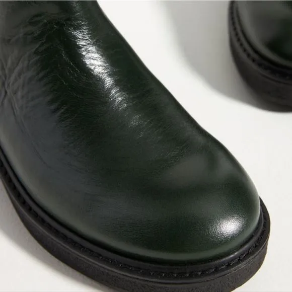 Sarto by Franco Sarto Bondie lug sole leather combat Boots green size 8 new!!