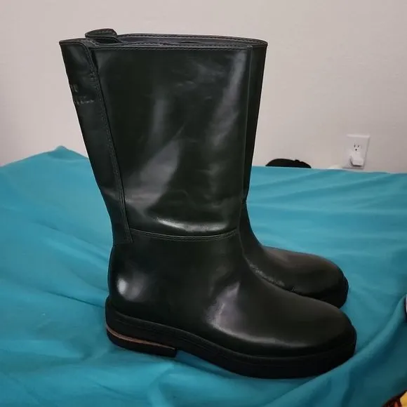 Sarto by Franco Sarto Bondie lug sole leather combat Boots green size 8 new!!