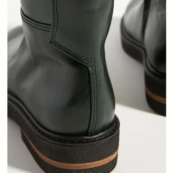 Sarto by Franco Sarto Bondie lug sole leather combat Boots green size 8 new!!