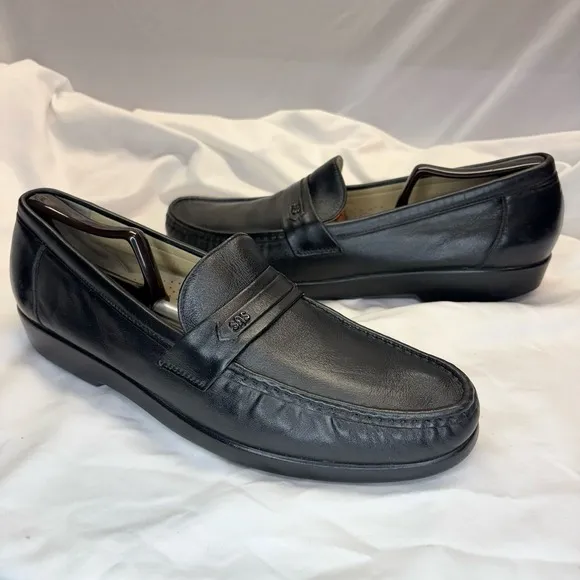 SAS Black Ace Slip On Loafers Mens Comfort Shoes Size 12.5 S