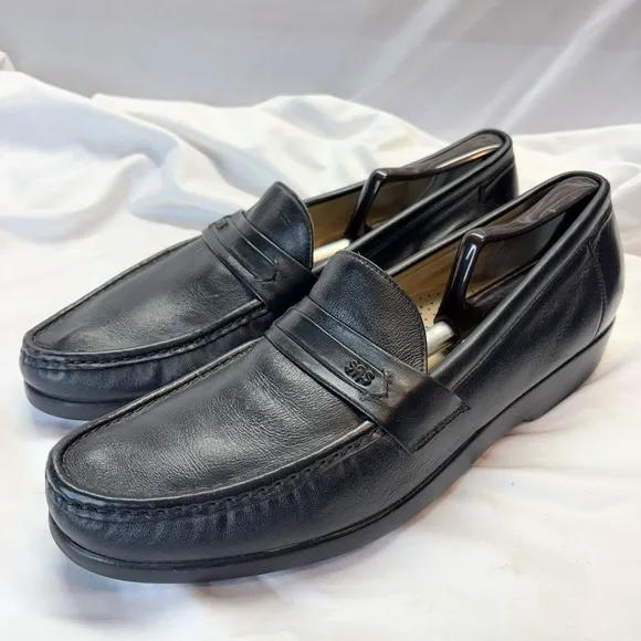SAS Black Ace Slip On Loafers Mens Comfort Shoes Size 12.5 S