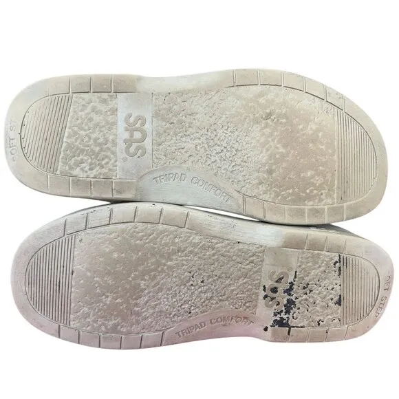 SAS Bout Time Beige Pebbled Leather Orthopedic Comfort Loafer Shoes Men's  10 M