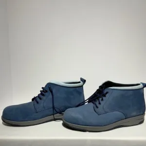 SAS Gretchen Chukka Ankle Boots Comfort Walking Blue Suede Leather 12 Wide