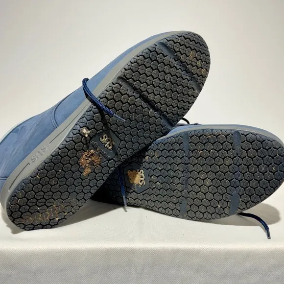 SAS Gretchen Chukka Ankle Boots Comfort Walking Blue Suede Leather 12 Wide