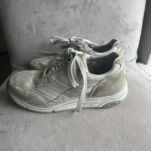 SAS Journey Mesh Walking Comfort Shoes Mens Size 7 Wide Gray Sneakers-USA