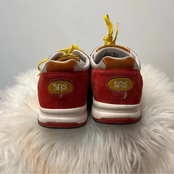 SAS Tour Mesh Lace Up Multicolor Sneaker Size 10 red blue
