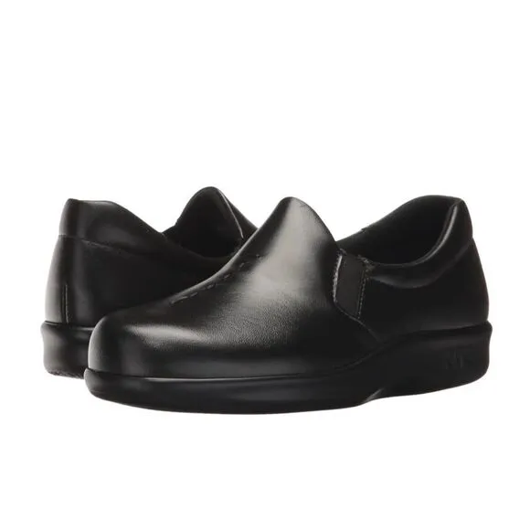 SAS Tripad Viva Black Leather Slip On Shoes Women's 6M B43
