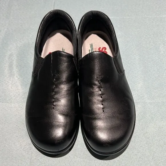 SAS Tripad Viva Black Leather Slip On Shoes Women's 6M B43