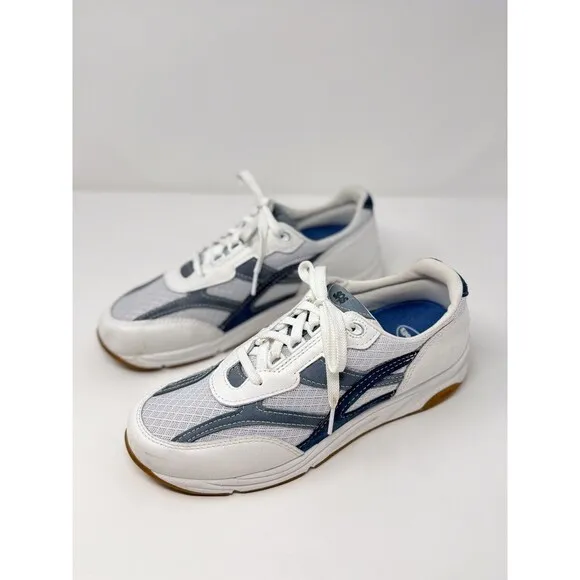 SAS Womens Shoes White Blue Tour Mesh Lace Up Sneakers Running Workout US 10M