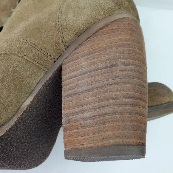 Sbicca Vtg Collection Bridge Suede Zip Ankle Boots 6.5