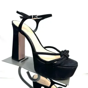 SCHUTZ Black Picca Sandal Heels Shoes Size 8.5