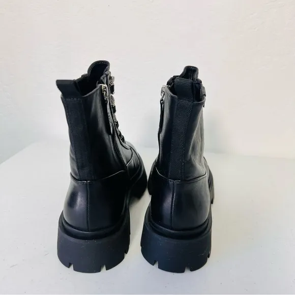 Schutz Kaile Glam Lace-Up Stomper Boots 8M