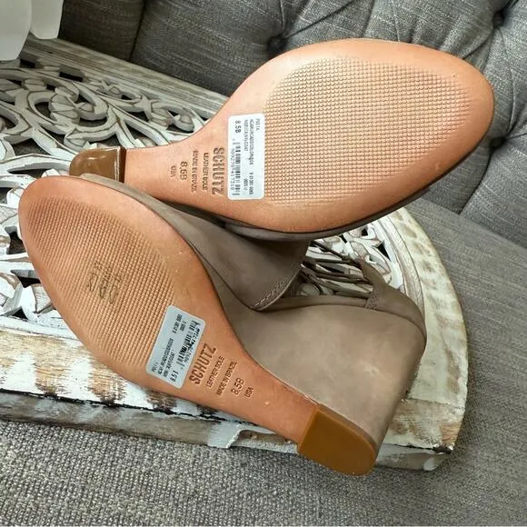 Schutz Wedge Heel Peep Toe Shoes Women’s 8.5 NEW