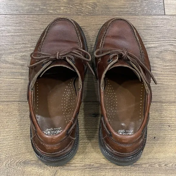 Sebago Docksides Boat Shoes Men 7 E Brown Leather Loafers 2 Eye Handsewn Classic