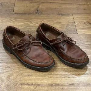 Sebago Docksides Boat Shoes Men 7 E Brown Leather Loafers 2 Eye Handsewn Classic