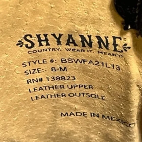 SHYANNE Women's Black Sloan Western Boots - Square Toe Size 8