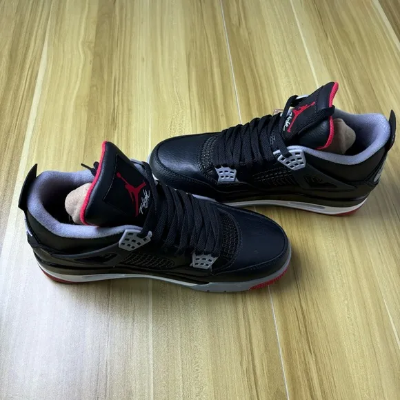 Size 10 Men's Shoes- Jordan 4 Retro &quot;BredReimagined&quot; - Preowned
