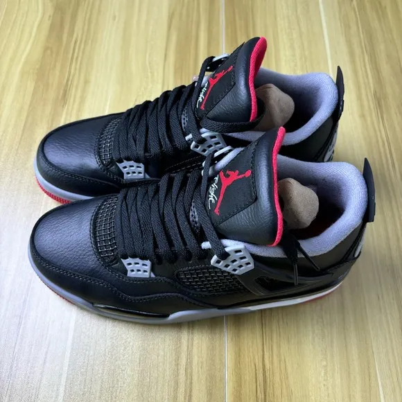 Size 10 Men's Shoes- Jordan 4 Retro &quot;BredReimagined&quot; - Preowned