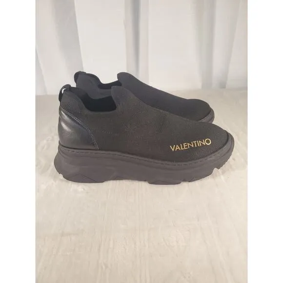Size 9.5 Black Valentino Sneakers‎ Stretch Slip On Shoes