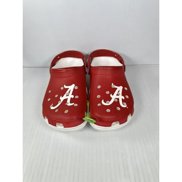 Size 9M/11W Crocs University of Alabama Crimson Tide Classic Clogs 209582-100