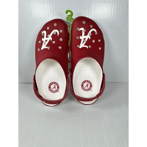 Size 9M/11W Crocs University of Alabama Crimson Tide Classic Clogs 209582-100