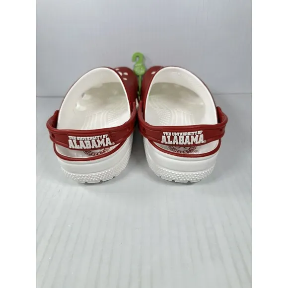 Size 9M/11W Crocs University of Alabama Crimson Tide Classic Clogs 209582-100