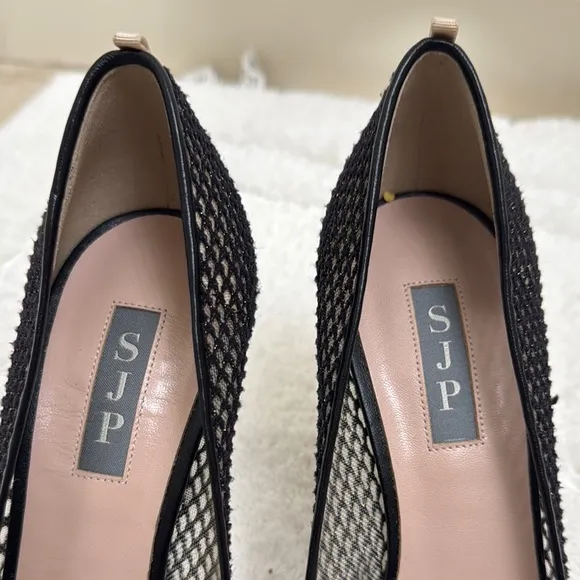 SJP by Sarah Jessica Parker Black Mesh Heels