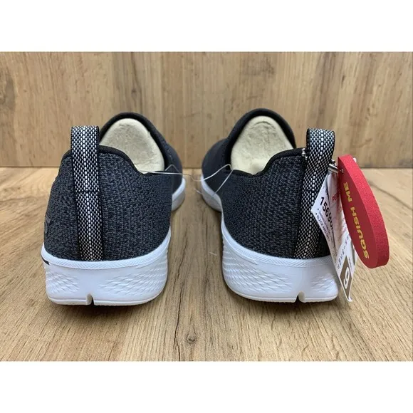 Skechers GOGA MAX GEN 5 Women Slip On Sneakers Shoes Size 9 Charcoal Gray White