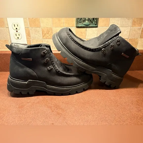 Skechers SN 4051 Black Leather Utility Work Boots