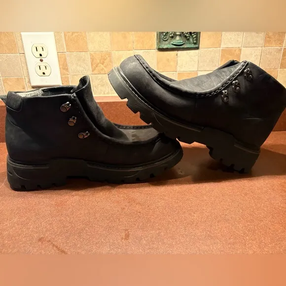 Skechers SN 4051 Black Leather Utility Work Boots